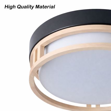 Brilagi - Stropní svítidlo ORINO 2xE27/40W/230V pr. 27 cm černá/dub