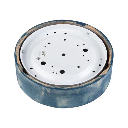 Brilagi - Stropní svítidlo PINO 1xE27/15W/230V borovice/modrá pr. 27,5 cm