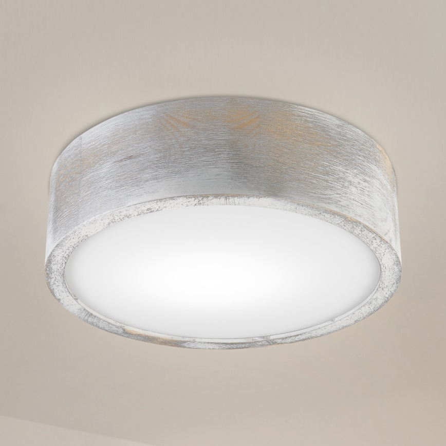 Brilagi - Stropní svítidlo PINO 1xE27/15W/230V borovice/stříbrná pr. 27,5 cm