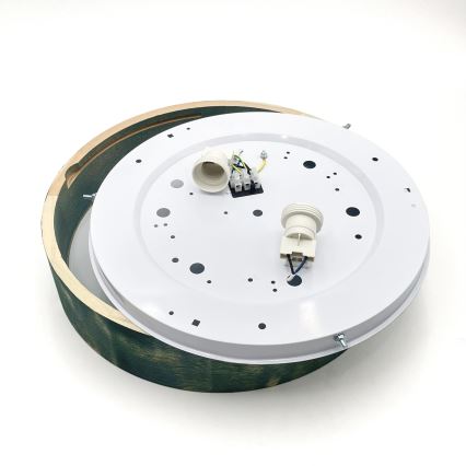 Brilagi - Stropní svítidlo PINO 2xE27/15W/230V borovice/zelená pr. 37,5 cm