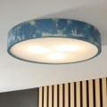 Brilagi - Stropní svítidlo PINO 3xE27/15W/230V borovice/modrá pr. 47,5 cm