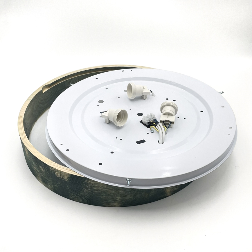 Brilagi - Stropní svítidlo PINO 3xE27/15W/230V borovice/zelená pr. 47,5 cm