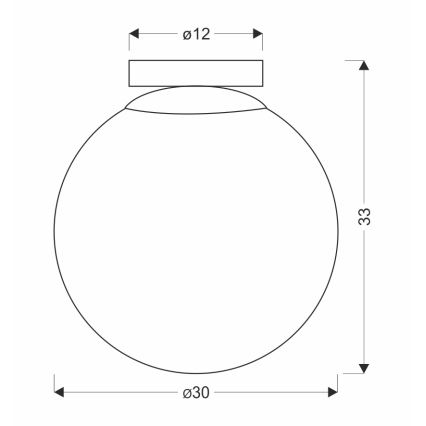 BRILAGI - Stropní svítidlo POLOS 1xE27/40W/230V pr. 30 cm černá
