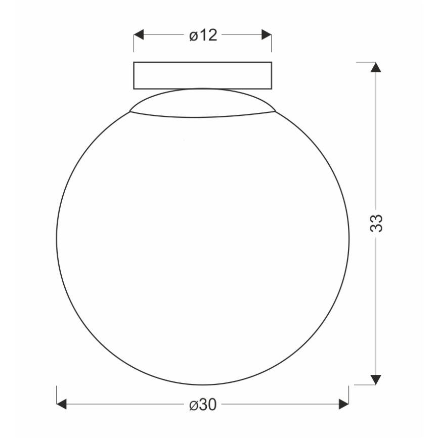 BRILAGI - Stropní svítidlo POLOS 1xE27/40W/230V pr. 30 cm černá