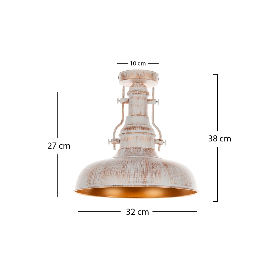 Brilagi - Stropní svítidlo PYRONIC 1xE27/40W/230V pr. 32 cm krémová/patina