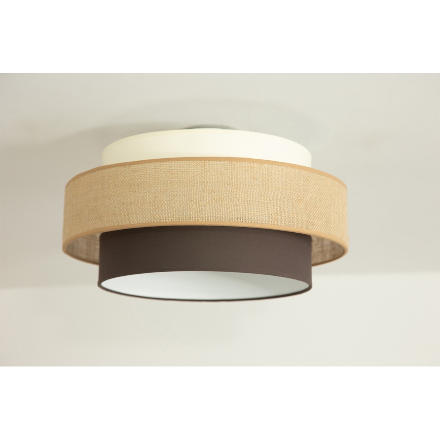 Brilagi - Stropní svítidlo RESNA 1xE27/60W/230V pr. 40 cm béžová/černá