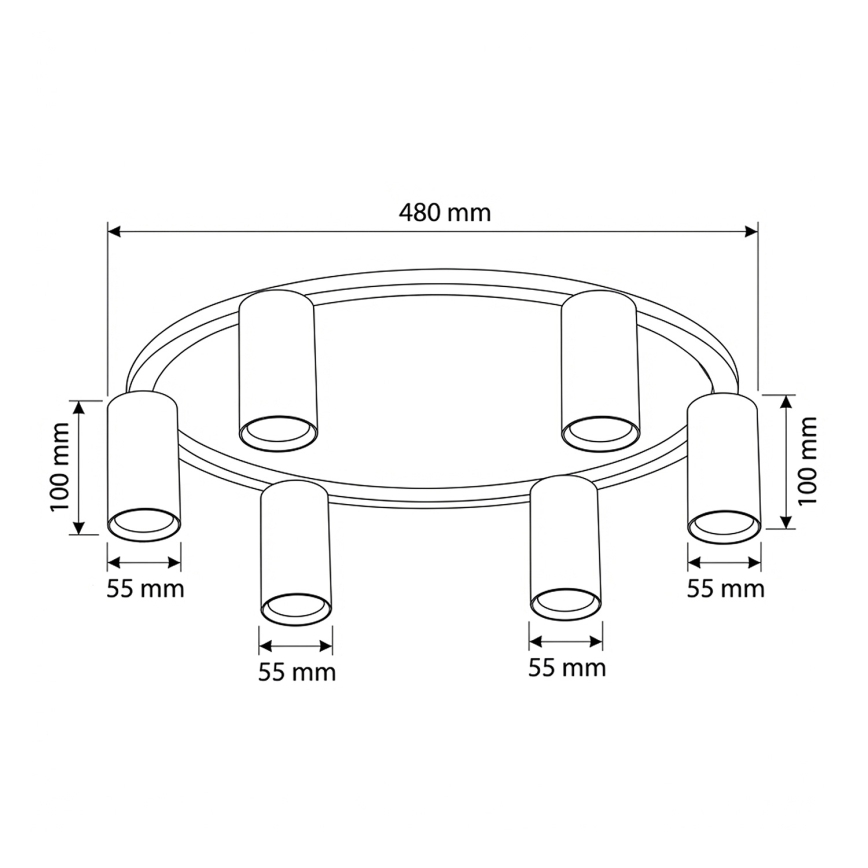 Brilagi - Stropní svítidlo SELE 6xGU10/30W/230V bílá