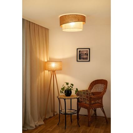 Brilagi - Stropní svítidlo SHINE 1xE27/15W/230V pr. 50 cm béžová/krémová