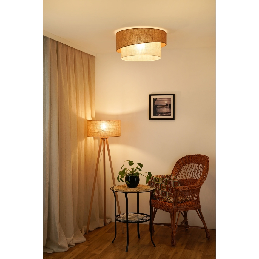 Brilagi - Stropní svítidlo SHINE 1xE27/15W/230V pr. 50 cm béžová/krémová