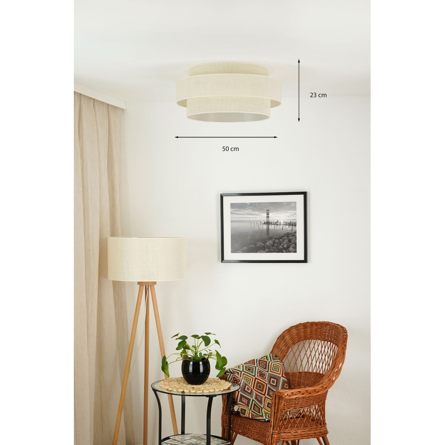 Brilagi - Stropní svítidlo SPACE YUTE LED/12W/230V pr. 50 cm 3000K/4000K/6400K krémová