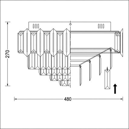 Brilagi - Stropní svítidlo SPECTRA 5xE14/40W/230V pr. 48 cm zlatá