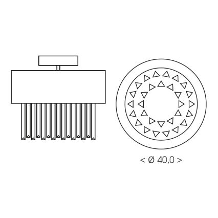 Brilagi - Stropní svítidlo VERVE 4xE14/40W/230V pr. 40 cm černá