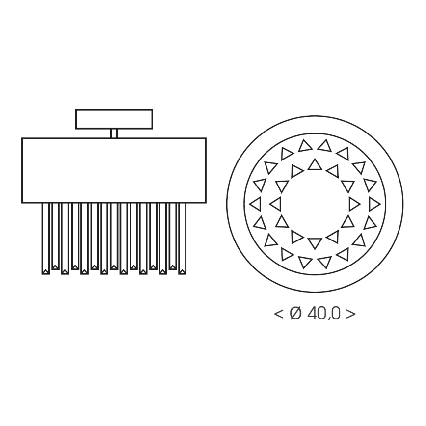 Brilagi - Stropní svítidlo VERVE 4xE14/40W/230V pr. 40 cm černá