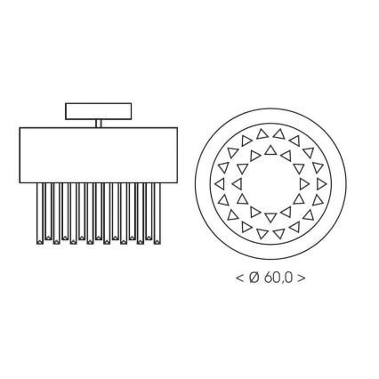 BRILAGI - Stropní svítidlo VERVE 6xE14/40W/230V pr. 60 cm zlatá