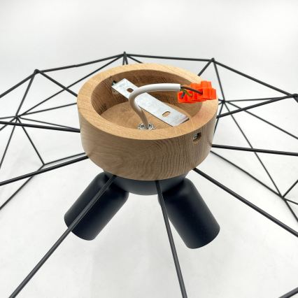 Brilagi - Stropní svítidlo WOODY BASKET 3xE27/60W/230V pr. 60 cm dub