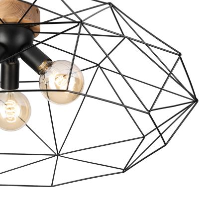 Brilagi - Stropní svítidlo WOODY BASKET 3xE27/60W/230V pr. 80 cm dub