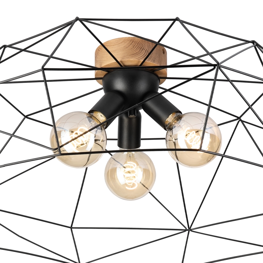 Brilagi - Stropní svítidlo WOODY BASKET 3xE27/60W/230V pr. 80 cm dub