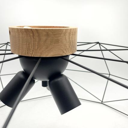Brilagi - Stropní svítidlo WOODY BASKET 3xE27/60W/230V pr. 80 cm dub