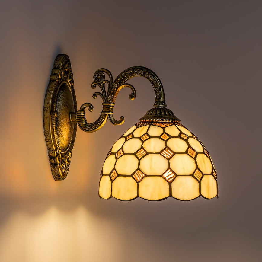 Brilagi - Tiffany vitrážová nástěnná lampa DORAN 1xE27/40W/230V