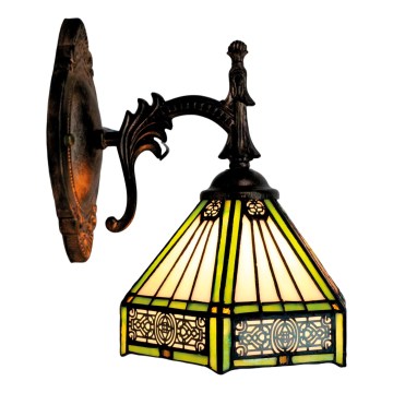 BRILAGI - Tiffany vitrážová nástěnná lampa EMERALD 1xE14/40W/230V