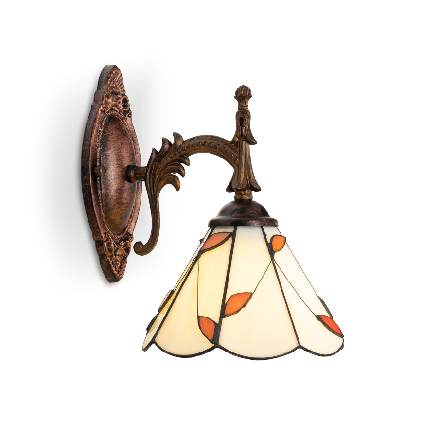 Brilagi - Tiffany vitrážová nástěnná lampa FOLIA 1xE14/40W/230V