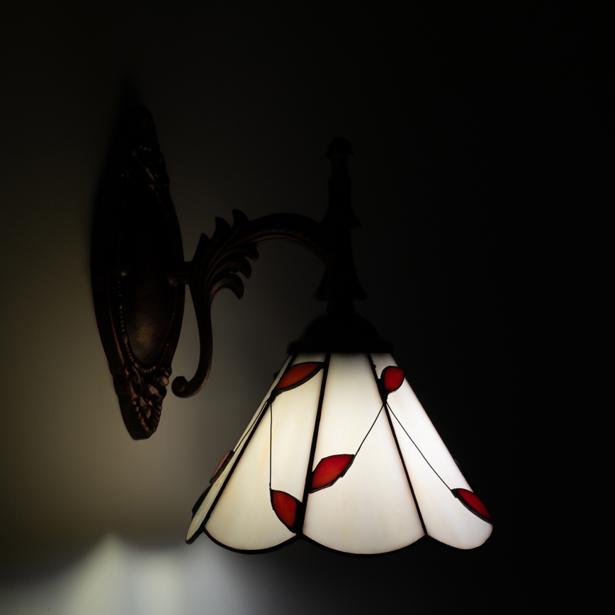 Brilagi - Tiffany vitrážová nástěnná lampa FOLIA 1xE14/40W/230V