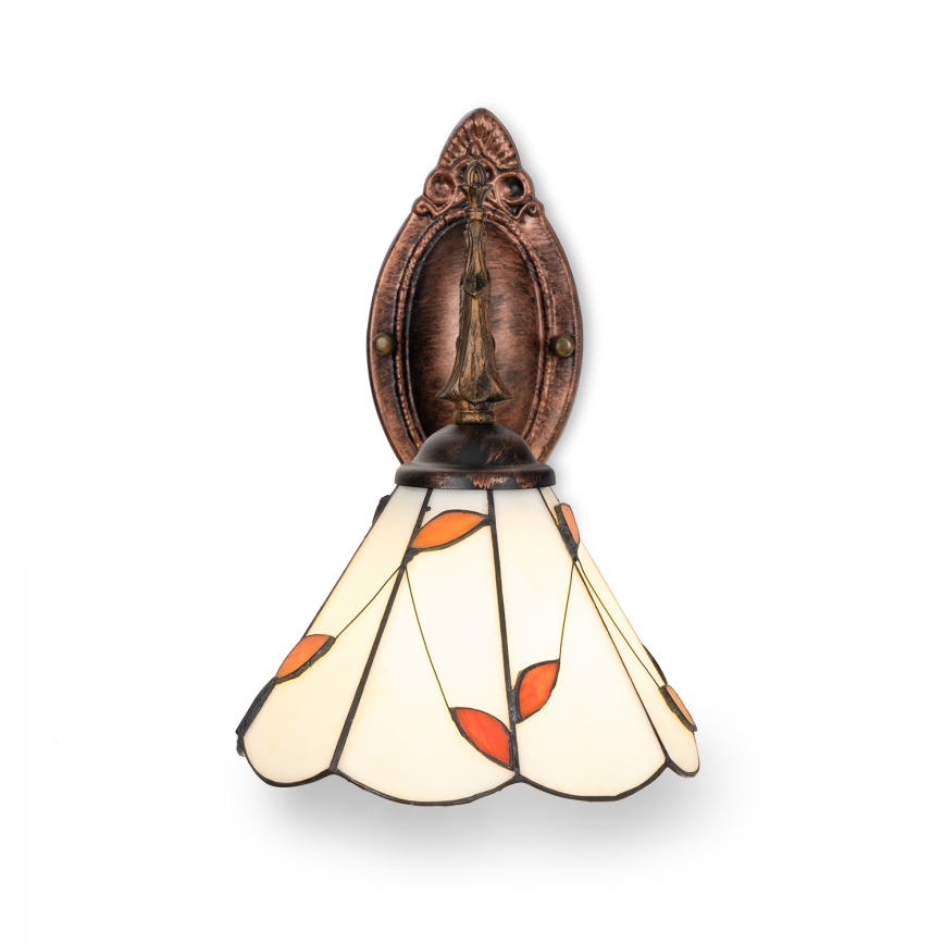 Brilagi - Tiffany vitrážová nástěnná lampa FOLIA 1xE14/40W/230V