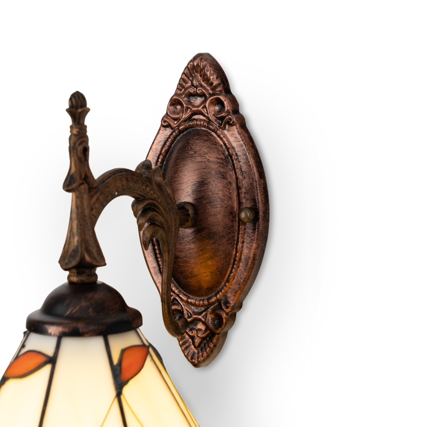 Brilagi - Tiffany vitrážová nástěnná lampa FOLIA 1xE14/40W/230V