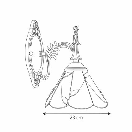 Brilagi - Tiffany vitrážová nástěnná lampa FOLIA 1xE14/40W/230V