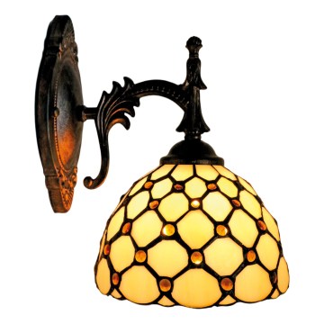 BRILAGI - Tiffany vitrážová nástěnná lampa IVORY SMOOTH 1xE14/40W/230V
