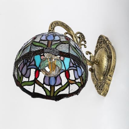 Brilagi - Tiffany vitrážová nástěnná lampa LORAS 1xE27/40W/230V