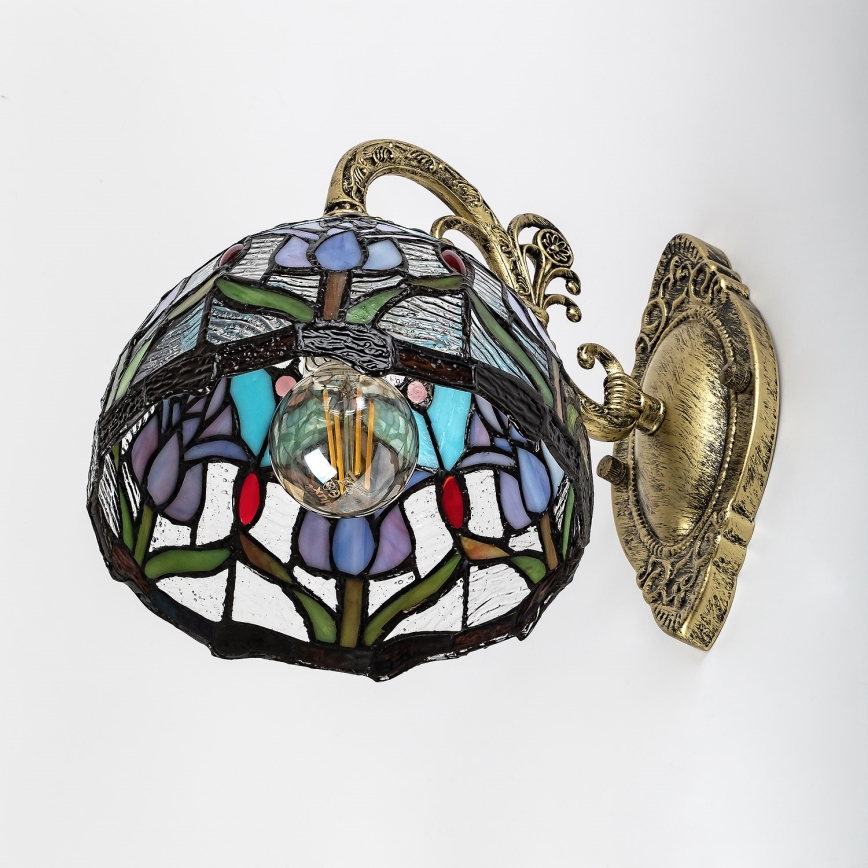 Brilagi - Tiffany vitrážová nástěnná lampa LORAS 1xE27/40W/230V