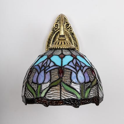 Brilagi - Tiffany vitrážová nástěnná lampa LORAS 1xE27/40W/230V