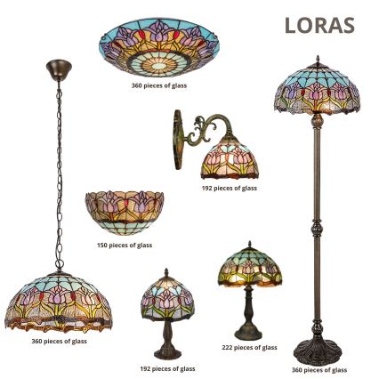 Brilagi - Tiffany vitrážová nástěnná lampa LORAS 1xE27/40W/230V