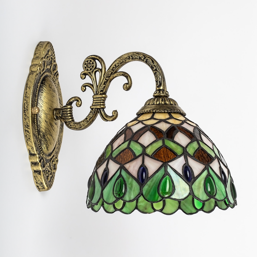Brilagi - Tiffany vitrážová nástěnná lampa MARGARET 1xE27/40W/230V