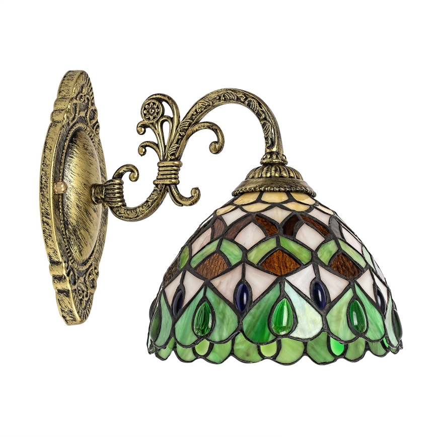 Brilagi - Tiffany vitrážová nástěnná lampa MARGARET 1xE27/40W/230V
