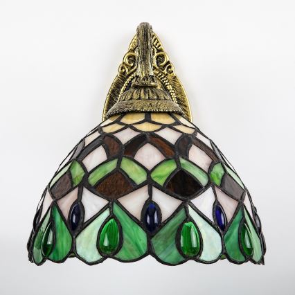Brilagi - Tiffany vitrážová nástěnná lampa MARGARET 1xE27/40W/230V