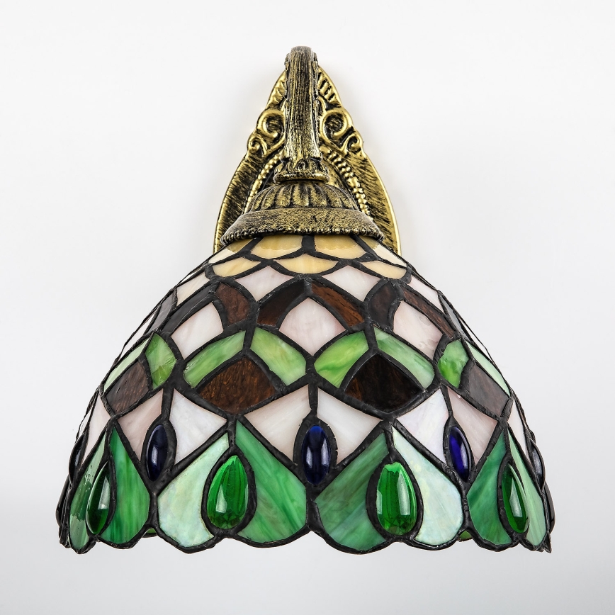 Brilagi - Tiffany vitrážová nástěnná lampa MARGARET 1xE27/40W/230V