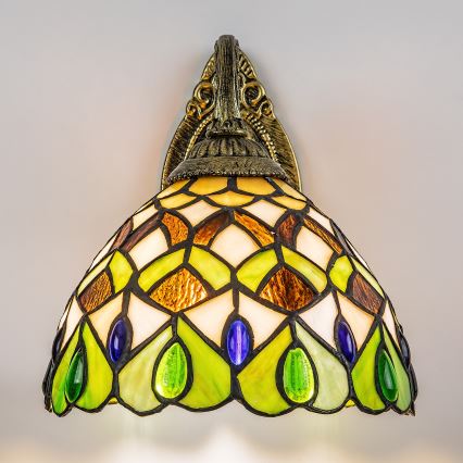 Brilagi - Tiffany vitrážová nástěnná lampa MARGARET 1xE27/40W/230V