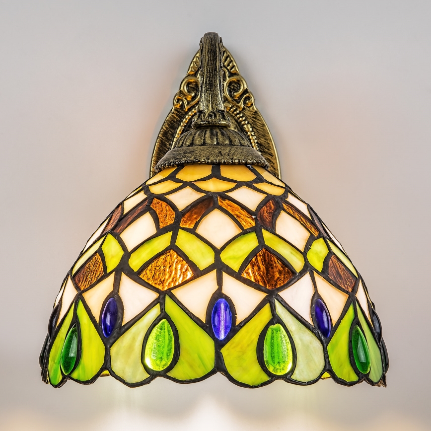 Brilagi - Tiffany vitrážová nástěnná lampa MARGARET 1xE27/40W/230V