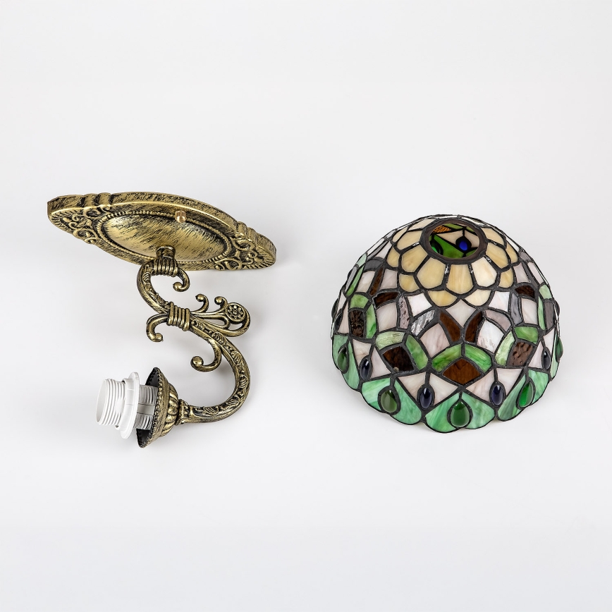 Brilagi - Tiffany vitrážová nástěnná lampa MARGARET 1xE27/40W/230V