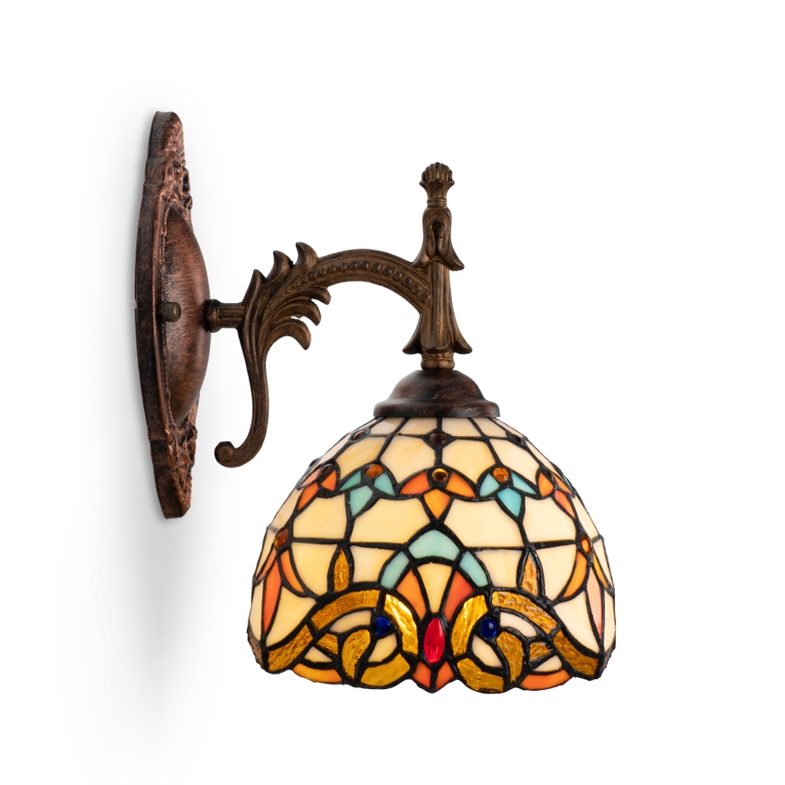Brilagi - Tiffany vitrážová nástěnná lampa MIRABELLA 1xE14/40W/230V