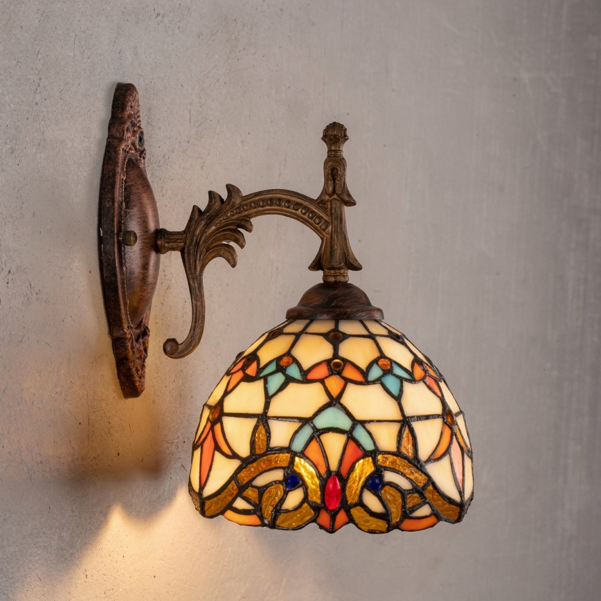 Brilagi - Tiffany vitrážová nástěnná lampa MIRABELLA 1xE14/40W/230V