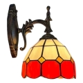 Brilagi - Tiffany vitrážová nástěnná lampa SIENNA 1xE14/40W/230V