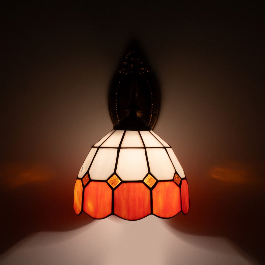 Brilagi - Tiffany vitrážová nástěnná lampa SIENNA 1xE14/40W/230V