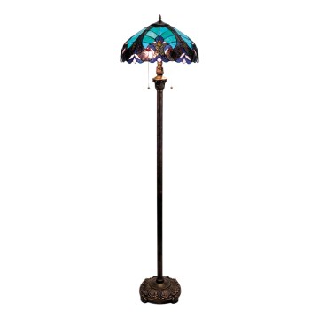BRILAGI - Tiffany vitrážová stojací lampa CORAL 2xE27/60W/230V