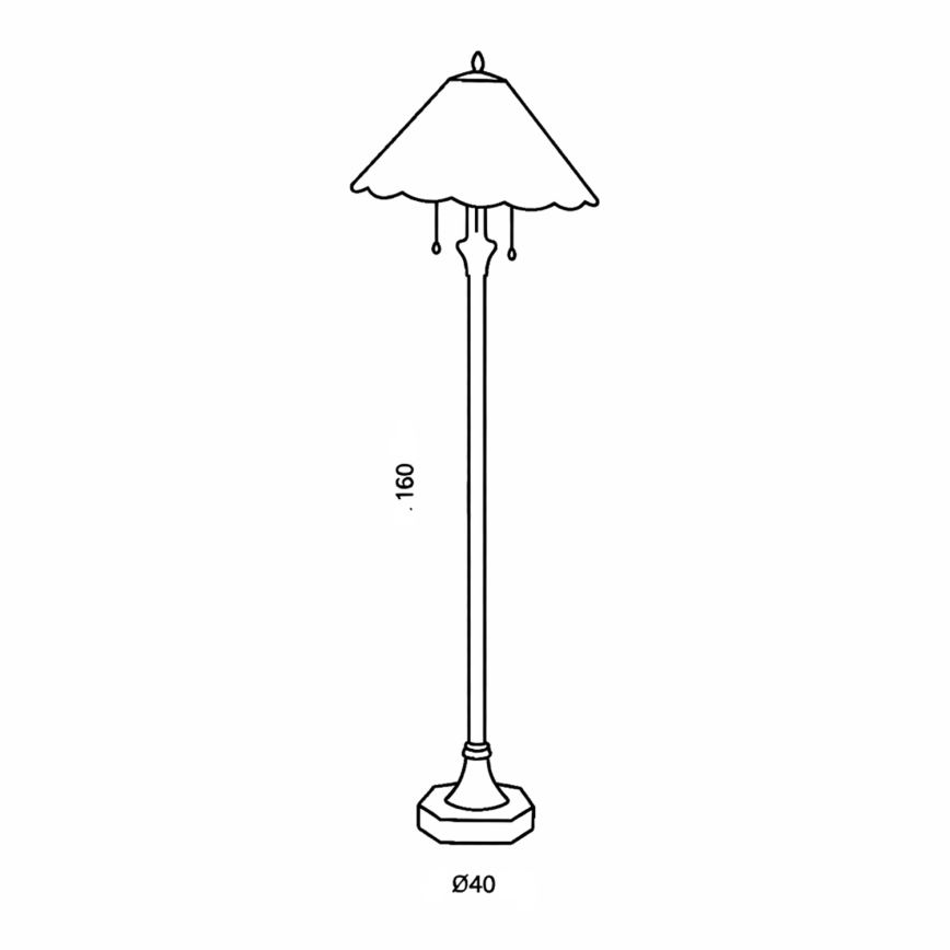 Brilagi - Tiffany vitrážová stojací lampa FOLIA 2xE27/60W/230V