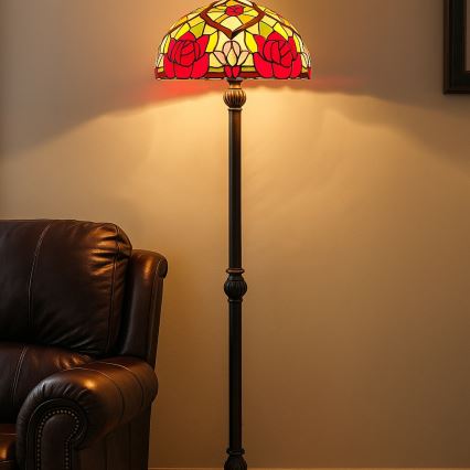Brilagi - Tiffany vitrážová stojací lampa GARLAN 2xE27/60W/230V