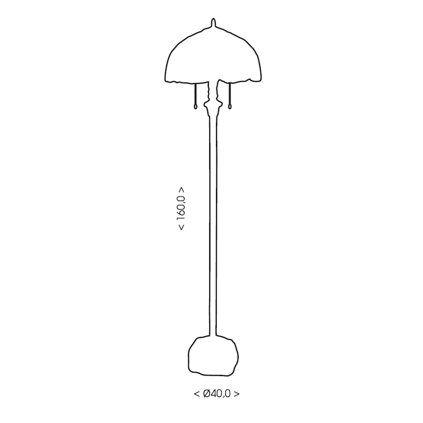 BRILAGI - Tiffany vitrážová stojací lampa IVORY SMOOTH 2xE27/60W/230V
