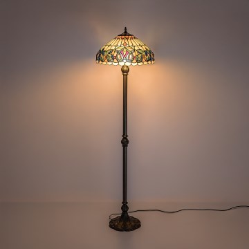 Brilagi - Tiffany vitrážová stojací lampa LUISA 2xE27/60W/230V